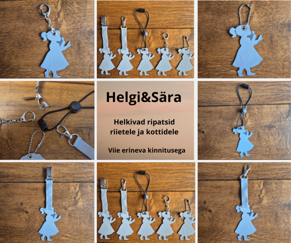 Tüdruk Liisa helkur käsitöö helkiv ripats Tüdruk Liisa helkur
