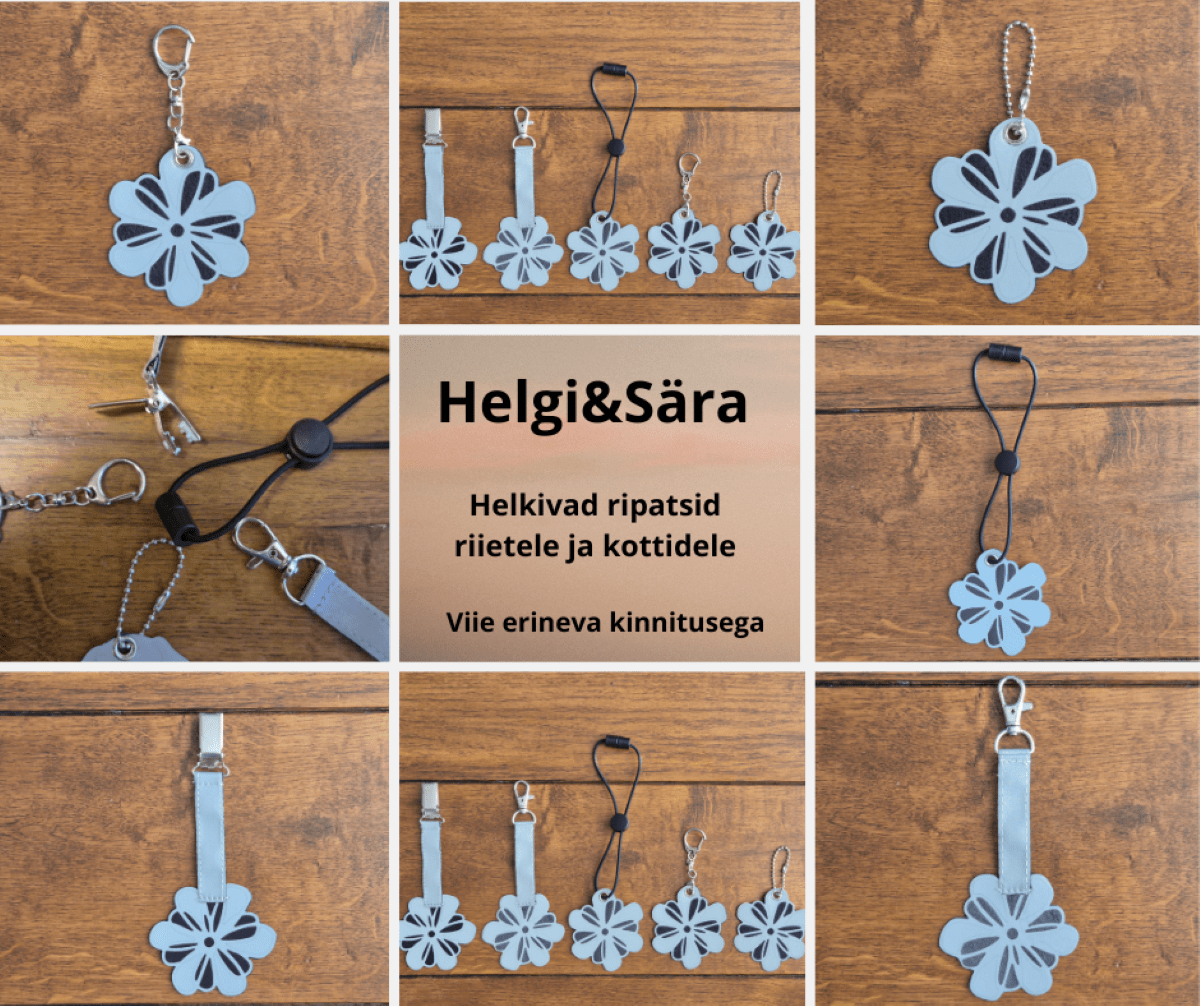 Lill helkur käsitöö helkiv ripats Lill helkur