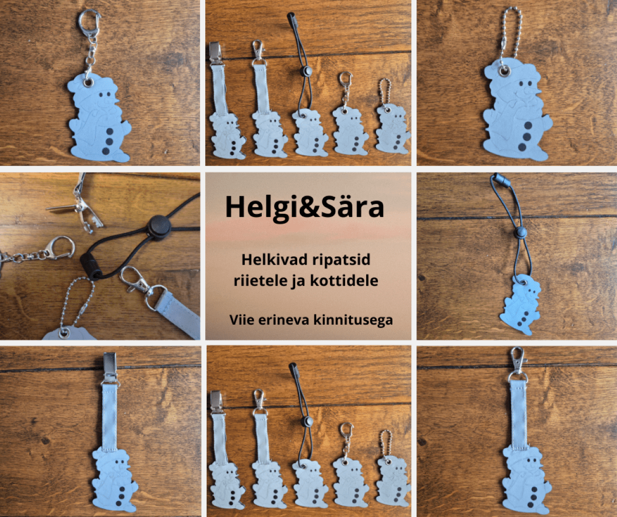 Lumememm helkur käsitöö helkiv ripats Lumememm helkur