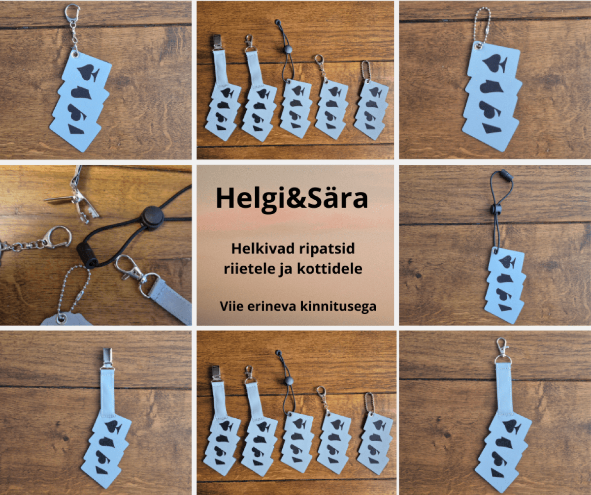 Mängukaardid helkur käsitöö helkiv ripats Mängukaardid helkur