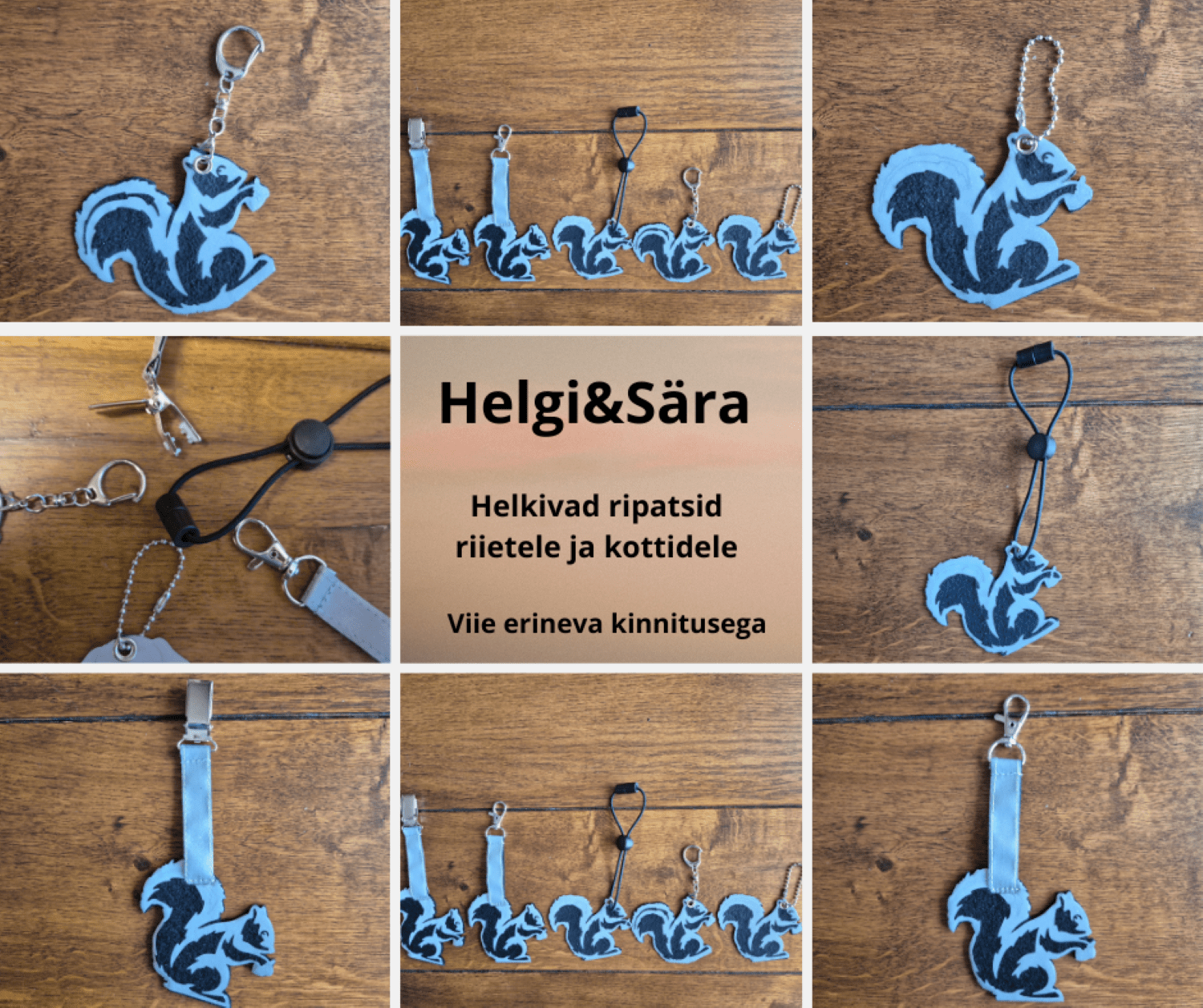 Orav helkur käsitöö helkiv ripats Orav helkur