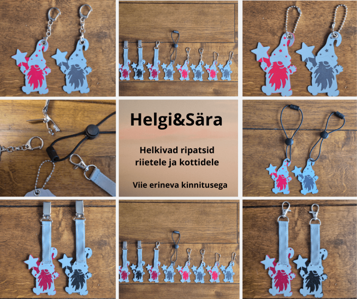 Päkapikk Toffu helkur käsitöö helkiv ripats Päkapikk Toffu helkur