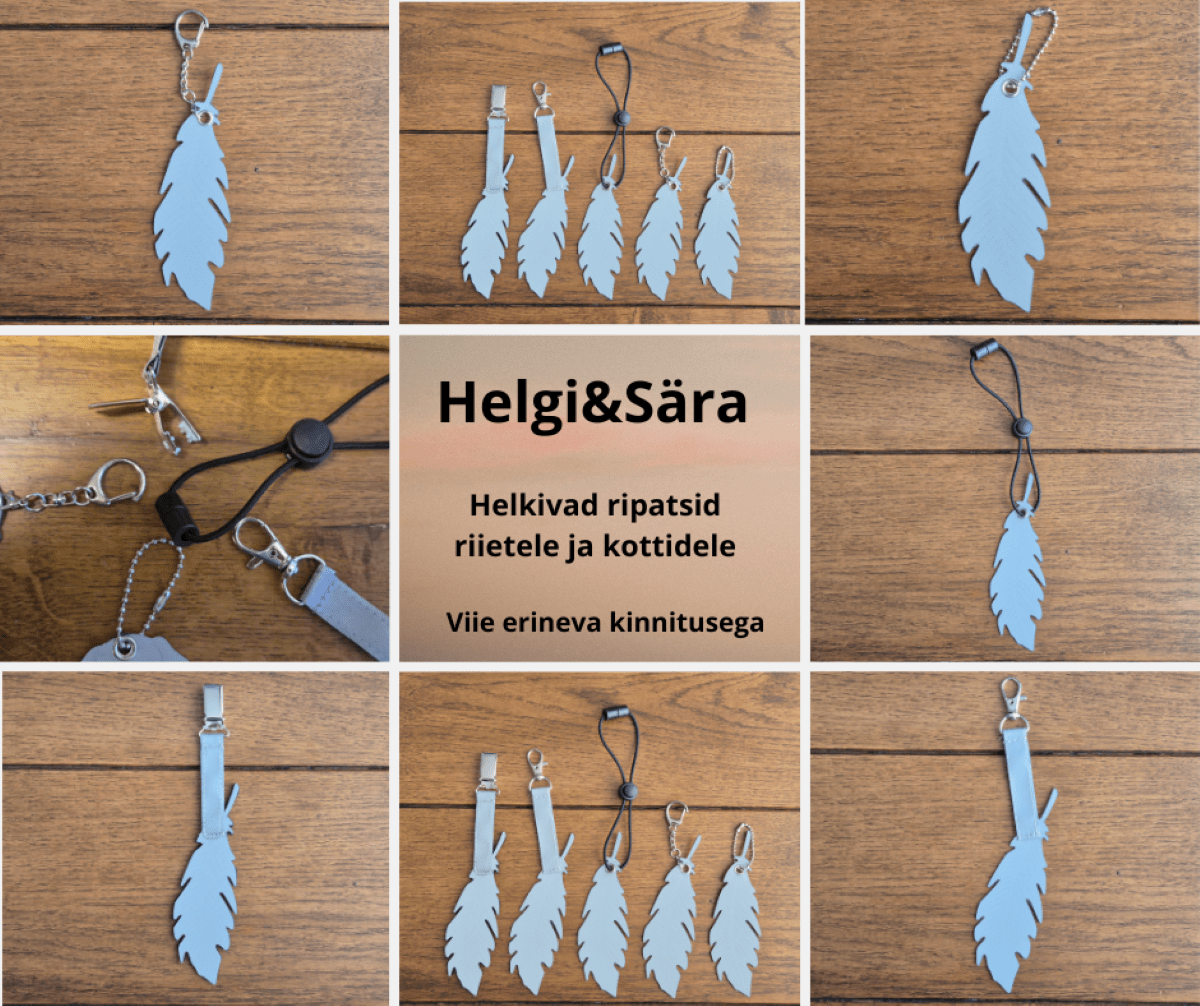 Sulg helkur käsitöö helkiv ripats Sulg helkur